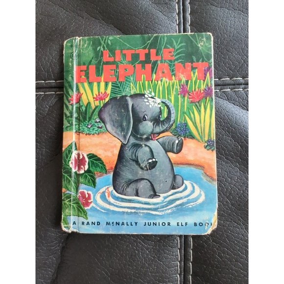 A Rand McNally Junior Elf Book Little Elephant Kids Hardcover 1959 First Edition - Picture 1 of 11